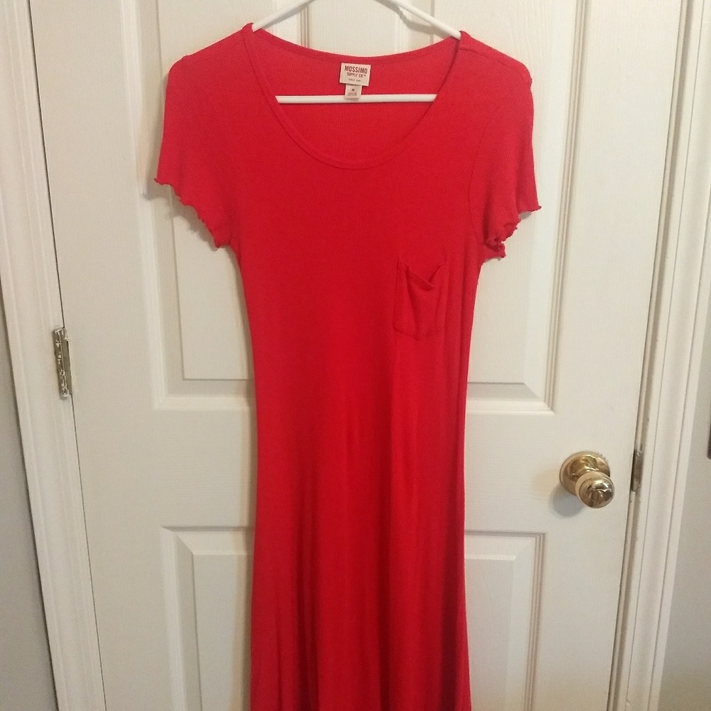 Red casual dress